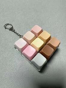 9-Key Cube Pressure Release Button Toy, Creative Keyboard Pendant Decoration, Car Keychain, Bag Charm, Keychain Accessory, Keyboard Design, Adult Fidget Keychain, Pressure Sensitive Keychain, Stress Relief Keychain, Focus Relaxation Zipper Keychain, Birthday Gift, Party Favor, Holiday Gift. Gothic Y2K Style Lanyard ID Card Holder, Car Decor, Bag Decoration - Multicolor - View 22