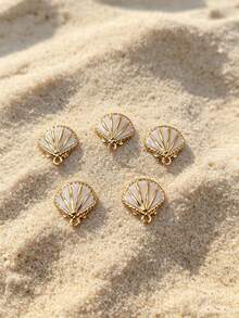 5pcs Stainless Steel Small Shell Pendant Suitable For Vacation Wear - Multi-color - View 10