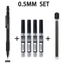 Metal Mechanical Pencil Set, 1pc Drafting Pencils With 4 Boxes HB Lead Refills And Eraser, 0.5mm 0.7mm 0.9mm 1.3mm Refillable Automatic Pencil Kit For Writing, Drawing, Sketching, School And Office Supplies - Multicolor - View 12