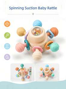 Multifunctional Baby Sensory Teething Rattle Toy, Newborn Early Development Learning Gift, Baby Teething Toy, Baby Teething Toy - Multicolor - View 8