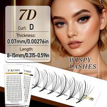 FOXYMEI 12 Rows Lightweight Pre-Made Eyelash Fans C/D Curl 7D Pointed Lash Extensions 8-15mm Anime Style Imported Material Pre-Made Voluminous Lashes Suitable For Beginners Salon-Grade High-Quality Lash Clusters - View 17