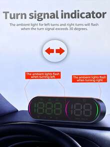 YNF GPS HUD Head-Up Display Car Speedometer, 4.5 Inch Smart Digital Speed Display, KMH/MPH Switchable, Windshield Projection, Driving Direction, Time, Trip Distance, Overspeed Alarm, Multi-Color Display, Universal HUD (Type-C Interface) - G26 - View 11