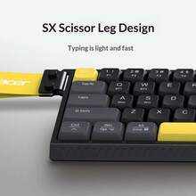 Acer Combo inalámbrico de teclado y ratón de doble modo, silencioso, recargable, con diseño bicolor, para oficina, Bluetooth - Ver 9