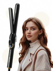 CRASTS 28mm Large Curling Iron, 2-In-1 Curl & Straighten Hair Styler, Fast Heating, Adjustable Temperature, Quick Big Wave Styling Curling Clip - Black - View 3