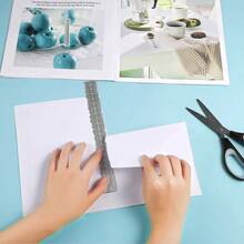 Metal Cutting Die, Asymmetrical Ruler Cutting Mold DIY Paper Card Craft For Scrapbooking, Greeting Card Decoration, Embossing, Home Project Making Tool Carbon Steel Mold - Ruler - View 5