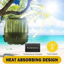 Shower Bag | 5 Gallon/20 Liter Solar Heated Camping Shower Bag | Detachable Hose | On/Off Shower Head | Portable Shower | Travel Shower | Portable Shower Suitable For Beach, Swimming, Hiking - A - View 8