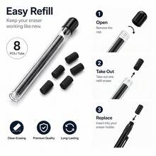 Metal Mechanical Pencil Set, 1pc Drafting Pencils With 4 Boxes HB Lead Refills And Eraser, 0.5mm 0.7mm 0.9mm 1.3mm Refillable Automatic Pencil Kit For Writing, Drawing, Sketching, School And Office Supplies - Multicolor - View 7