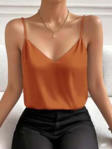 Plus Size Sleep Tops - Orange - View 1