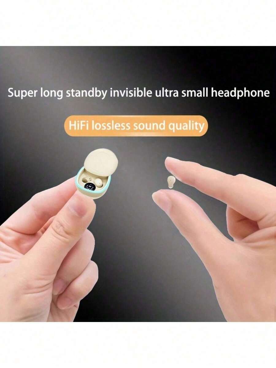 2026 Mini Invisible Wireless Bluetooth Earbuds, Deep Bass Stereo Headphones, Suitable For Sleep, Sports And Learning, Ideal Gift For Students And Fitness Enthusiasts, 180mAh Battery, Ultra-Long Playtime, Compatible With IOS And Android Smartphones