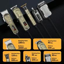 HIENA 5-In-1 Men's Hair Clipper Grooming Set, Cordless Electric Hair Clipper, Shaver, Nose Trimmer, Beard Trimmer, Professional Hair Clipper With Guide Combs, Hair Cutting Cape, Men's Gift Set - View 7