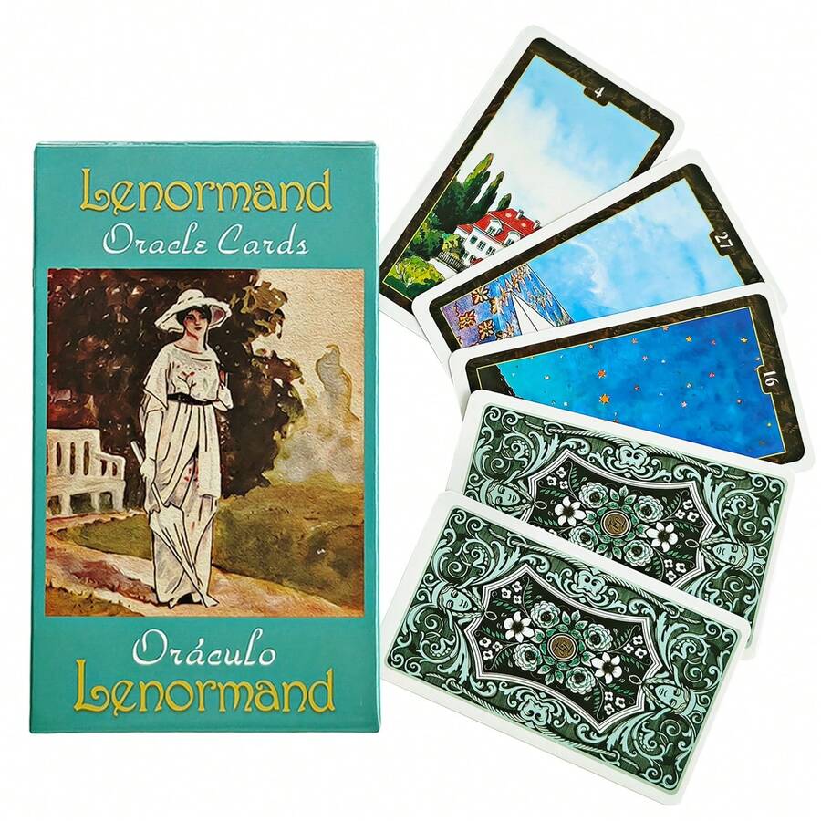 Lenormand Oracle Cards Vintage Classic Lenormand Tarot Deck Divination Fortune Telling Cards - Baby Blue - View 1
