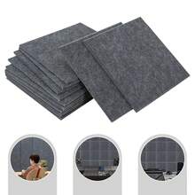 12Pcs High-Density Soundproof Panels, Sound-Insulating Panels, Sound Absorbing - Dark Grey - View 1