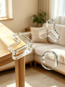 10/6/4/1pc Transparent Table Corner Protectors - Pet- Anti-Collision, Non-Slip Furniture Edge Guards For Tables, Chairs, Beds - Prevent Bumps - Multicolor - View 1