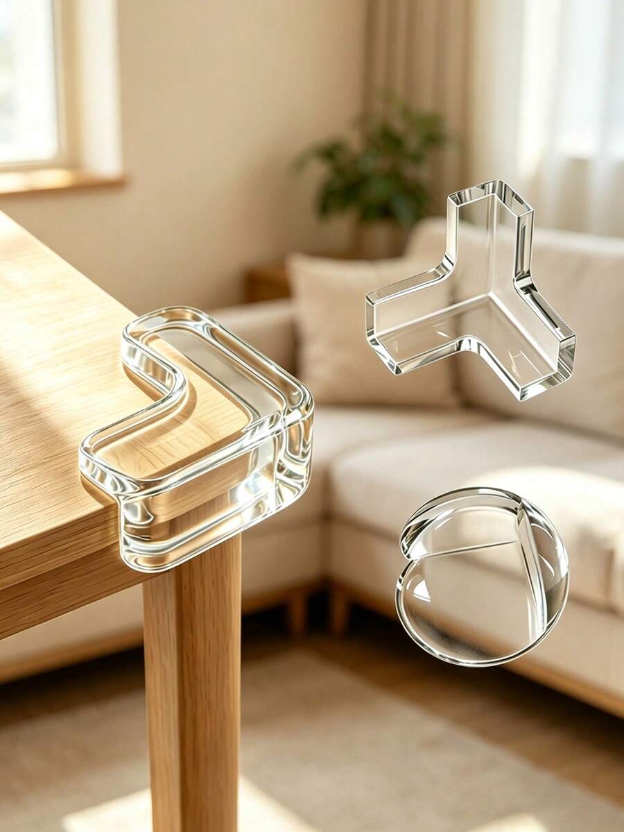 10/6/4/1pc Transparent Table Corner Protectors - Pet- Anti-Collision, Non-Slip Furniture Edge Guards For Tables, Chairs, Beds - Prevent Bumps - Multicolor - View 1