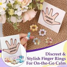 1/5/10/Piezas Anillos Sensoriales con Cuentas Espinosas, Colores Aleatorios - Diseñados para Alivio del Estrés, Anillos Ajustables para Dedos, Degradado Multicolor. Adecuado para Adultos, Masajeador de Dedos. Diferentes Anillos de Alivio del Estrés con Cuentas Espinosas Táctiles, Colores Aleatorios - Multicolor - Ver 4