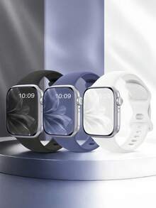 3件組中性時尚蘋果矽膠錶帶，相容 38/40/41/42/44/45/49mm Ultra/SE/8/7/6/5/4/3/2/1 - 彩色 - 查看 13