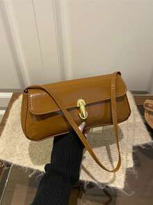 Women's Minimalist Daily Shoulder Bag - Brown - View 9