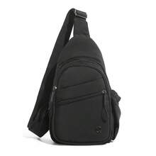 Unisex Minimalist Nylon Chest Bag With Water Bottle Pocket, Multiple Zipper Pockets, Adjustable Shoulder Strap Crossbody Waist Bag, Anti-Theft, Sling - Multicolor - View 13