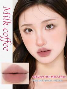 NOVO Pensil Bibir Warna Nude: Tahan Lama dan Anti Luntur, Kuas Bibir Terintegrasi; Menciptakan Kontur Bibir Alami dan Lembut; Cocok untuk Pemakaian Sehari-hari, Kencan, Perjalanan, Juga Sebagai Hadiah - 02# Kopi Susu Merah Muda Abu-abu - View 3