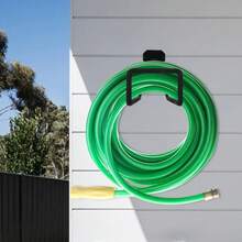 Garden Hose Bracket Wall Mount, Outdoor Heavy Duty Water Hose Rack, Metal Hose Reel Hose Holder Hose Hook, With 2 Screws, For Garden Hose, Expandable Hose, Water Hose Extension Hose - Black - View 4