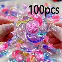 100pcs 6-In-1 Laundry Capsules, Concentrated Liquid Detergent, Fragrant Laundry Detergent, Strong Stain Removal And Color Protection, Long-Lasting Fragrance, Removes Stubborn Stains, Antibacterial And Odor Neutralizing, Suitable For School, Home, Travel - Liquid - View 14