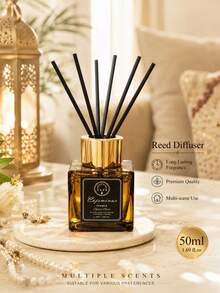 Multi-Fragrance Reed Diffuser, Oud & Sandalwood, Floral & Fruity Scent, Long-Lasting Home Air Freshener With Decorative Reeds, Suitable For Bedroom, Living Room, Bathroom, Office, Hotel, Housewarming Gift - Multi Scents - View 12