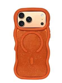 KOOLIFE 1pc Magnetic Wireless Charging Glitter Anti-Drop Full Coverage Phone Case For Iphone18ProMax/17ProMax/17Pro/18Pro/16ProMax/16pro/15ProMax/15pro/16/16/17 - Orange - View 6