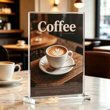 1/2pcs T-Shaped Acrylic Display Stand, Suitable For Home, Office, Retail Store, Restaurant, Wedding And Back To School Season Menu, Card And Flyer Display, Transparent Acrylic Display Stand, Blank Acrylic Sign - Multiple Specifications - View 4