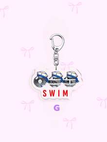 1個/7個裝 壓克力卡通鑰匙圈 鑰匙圈/友情紫色鑰匙圈：Swim & Arirang & Hooligan，K-Pop 粉絲收藏品，衣物與包包配件 - 彩色 - 查看 9