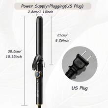 CRASTS 28mm Large Curling Iron, 2-In-1 Curl & Straighten Hair Styler, Fast Heating, Adjustable Temperature, Quick Big Wave Styling Curling Clip - Black - View 12