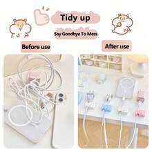 桌面線材收納器－簡易免鑽孔邊緣安裝式充電線與數據線固定座 - 彩色 - 查看 4