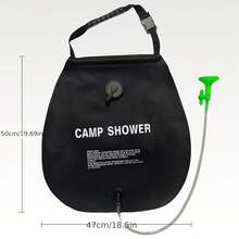 5.28 Gallon Outdoor Solar Shower Bag - Suitable For Bathing, Camping And Washing. Equipped With Detachable Hose And Nylon Rope, Convenient For Portable Storage Of Cold And Hot Water During Hiking, Climbing And Travel - Multicolor - View 9
