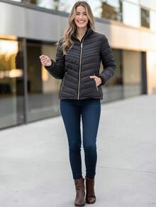 Women Lightweight Jackets - Black - View 1