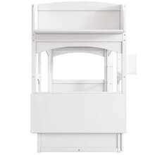 Kids Double Bed Frame With Folding Desk And Shelf, Includes Ladder And 2 Drawers, - White - View 11