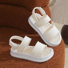 Caweiny Girls' Fashion Thick Sole Sandals Suitable For Daily Wear - White - View 9