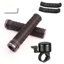 MOTSUV 3pcs Bicycle Accessories Set, Non-Slip Rubber Lock-On Grips, Comfortable Shock-Absorbing Handlebar Covers For Mountain Bike, With End Caps, Bell And Tools - Multicolor - View 6
