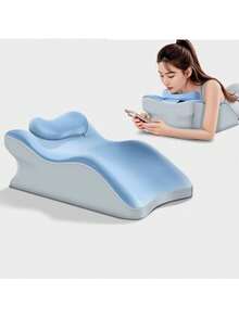 1pc Adjustable Wedge Pillow, Ergonomic Backrest Cushion Designed For Using Phone And Gaming In Bed, Suitable For Different Postures And Scenarios, Provides Snug Support For Lying Flat Sleep, Multi-Functional Backrest - Multifunctional Cushion - View 2