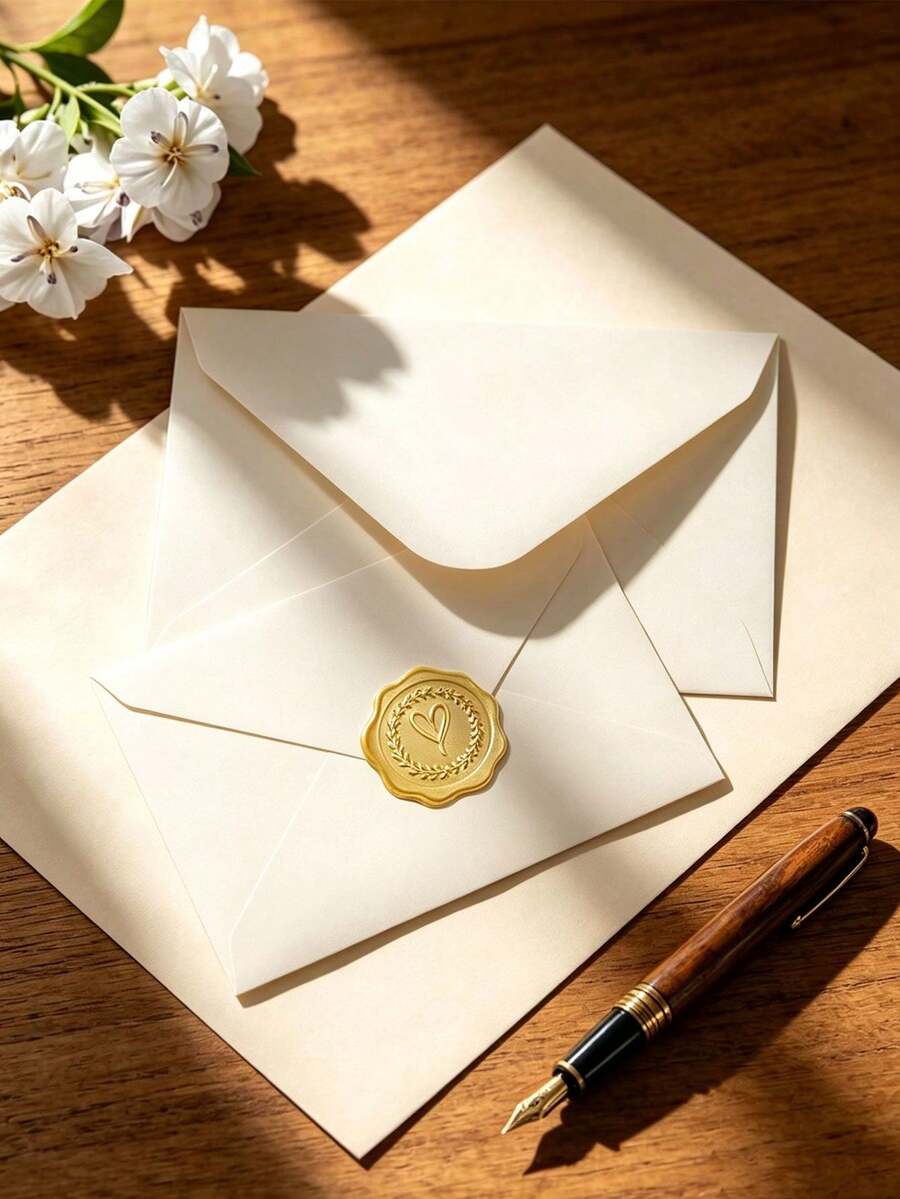 24 Cream A7 Envelopes With Stickers, 5x7 Invitation Envelopes, Ivory Glitter Envelopes, Small Self-Adhesive Envelopes, Suitable For Greeting Cards, Wedding Invitations, Birthday Graduation Love Letters, Holiday Cards, Halloween Christmas Party Invitations