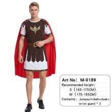 Medieval Roman Royal Knight Warrior Cosplay Halloween Costume For Men Adult Carnival European Gladiators Soldier Cloak - Multicolor - View 15
