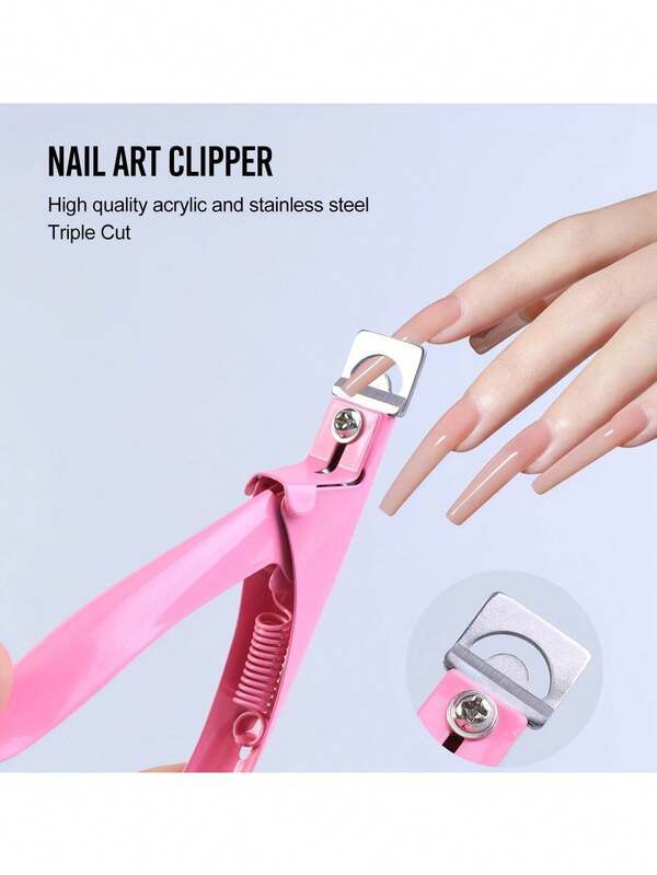 1pc Iron Nail Clipper, Rose Red Color, Trimming False Nails, Nail Extension, Manicure Tool, Room Decor,Wedding,Back To School,Travel Essentials,Dorm Room,Pink,College Essentials,Gifts,Table Decorations,Fan,Pool,Party Bag Goodies,Mat