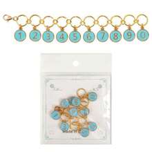 1 Set Enamel Number 0-9 Knitted Row Counter Chain, Locking Stitch Marker With Clasp, Suitable For Knitting, Crochet, Sewing Accessories - Fastener - View 14