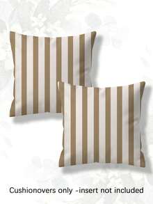 2 Stück, minimalistischer Stil Kissenbezug, Beige & Braun Linien Design Kissenbezug, verschiedene Größen, Kissenbezug, Lendenkissenbezug, Kissenbezug, Heimdekoration, Wohnzimmerdekoration, Sofa Wohnzimmer, Wohnzimmerdekoration, Valentinstag Geschenk für ihn/sie, Sofadekoration, Sofakissenbezug, Autokissenbezug, Kissenfüllung nicht enthalten - Beige - Übersicht 3