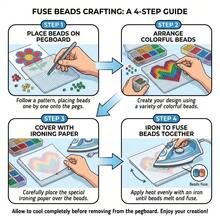 144 Colors 2.6mm Mini High-Quality Fuse Beads Set With Upgraded Tool Kit, Includes Templates And Tools, Suitable For Home DIY Pixel Art, Handmade Beading Set, Perfect For Creative Art Projects And Home Decor, Valentine's Day Gift - Multicolor - View 5