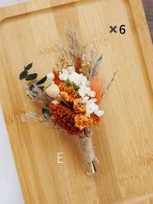 1/2/6/12/20pcs Boho Mini Artificial Flower Bouquet Set, Small Vase Tabletop Floral Decor, Envelope Gift Box Ornaments - Multicolor - View 15
