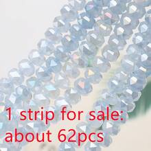 1顆 5*8mm 刻面玻璃輪珠，彩色電鍍 AB，DIY 手工珠飾配件，適用於手機鍊、手工串珠項鍊、手鍊、耳環、包包、編織鞋與服飾 - 5*8mm車輪珠 - 查看 43
