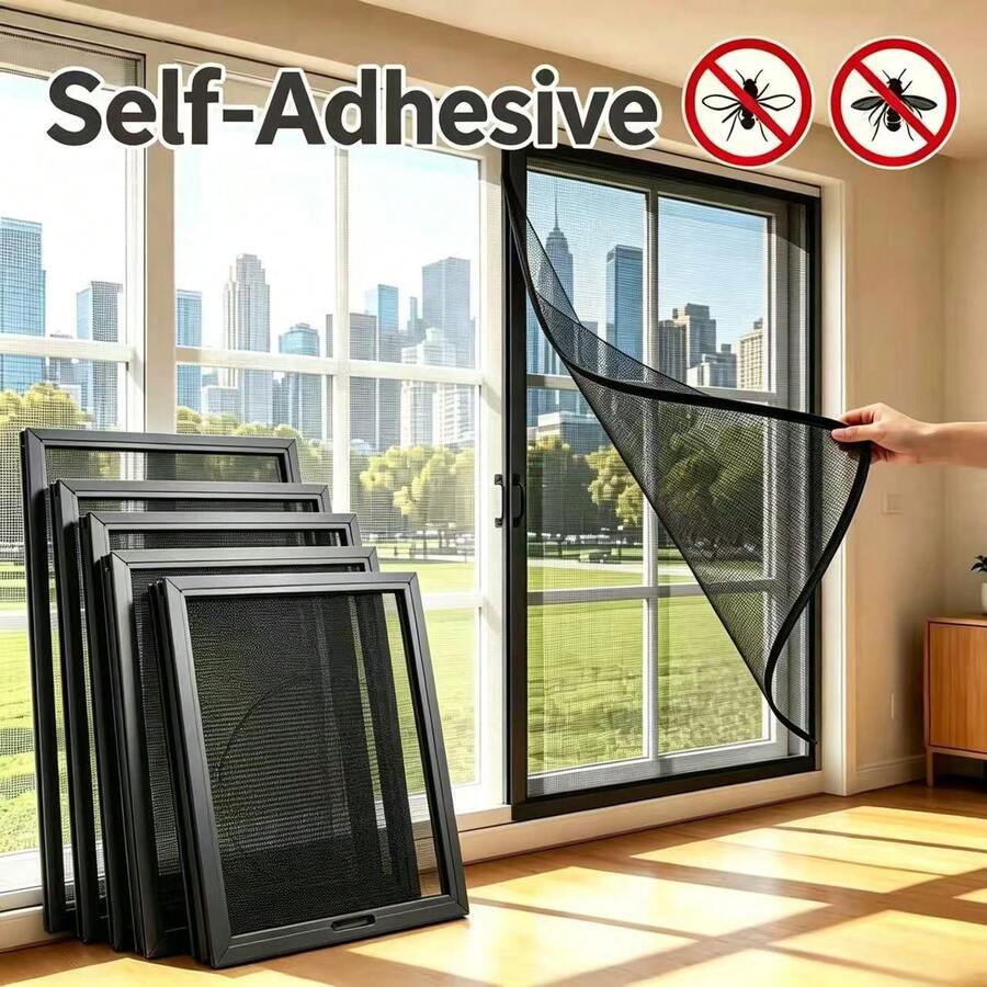 Self-Adhesive Invisible Mosquito Window Screen, Tear-Resistant And Highly Breathable Mesh, No Tools Required DIY Installation, Removable And Washable, Home Window Insect Barrier