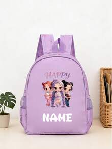 1pc Personalized Back To School Backpack, Casual Versatile K-POP Theme Print, Zipper Closure Nylon Material, Adjustable Shoulder Straps, Hand-Carry Option, Suitable For School, Commuting, Shopping, Daily Use. Birthday Gift. - One Size - View 15