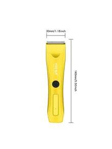 HIENA Alat Cukur Rambut Portabel Kuning, Alat Cukur Mini untuk Memotong dan Mengukir Kepala dengan Minyak, Pemangkas Kecil Isi Ulang dengan Sisir/Sikat - View 10