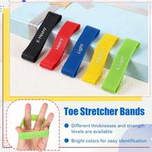 5pcs/Set Pita Peregang Jari Kaki Elastis Aneka Warna/Gradien Merah Muda/Gradien Ungu/Gradien Biru, Pita Peregang Jari Kaki untuk Pemisah Jempol, Pita Peregang Jari Kaki Unisex untuk Yoga, Pita Latihan Jari - Beraneka warna - View 2