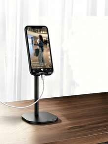 Height Adjustable Aluminum Alloy Phone Stand, Foldable Desktop Slouchy Phone Holder, Non-Slip Stable Universal Tablet Stand, Multi-Function Desktop Stand, Suitable For Live Streaming, Office, Home Use - View 5